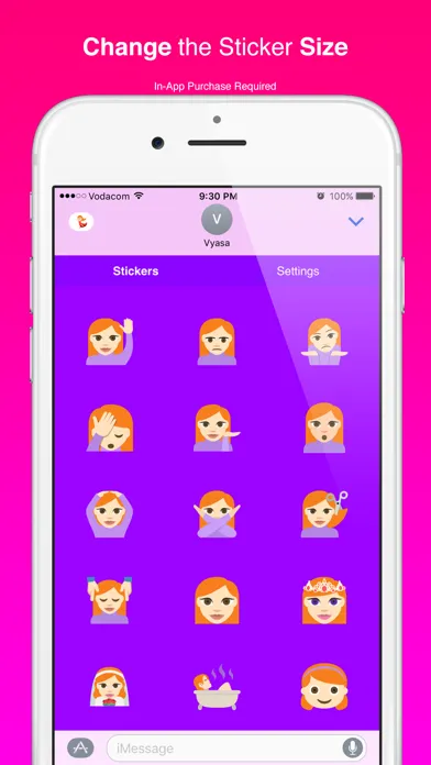 Redhead Emoji Stickers for iMessage स्क्रीनशॉट