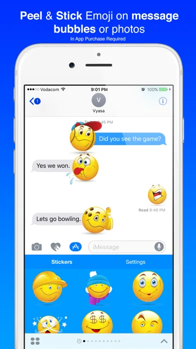 Cool Smiley Sticker Emoji for iMessage Screenshots