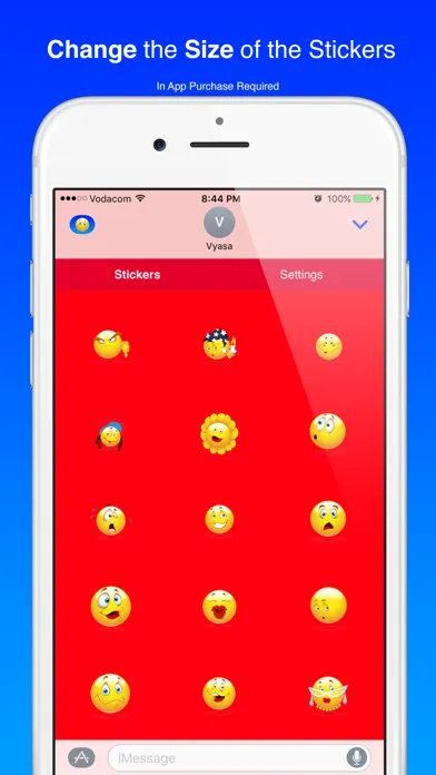 Cool Smiley Sticker Emoji for iMessage Screenshots
