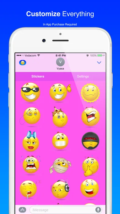 Cool Smiley Sticker Emoji for iMessage Screenshots