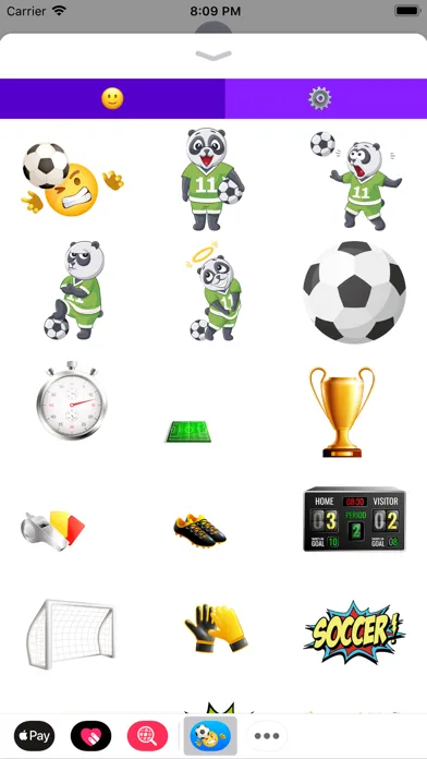 Tangkapan skrin Soccer Emoji Stickers