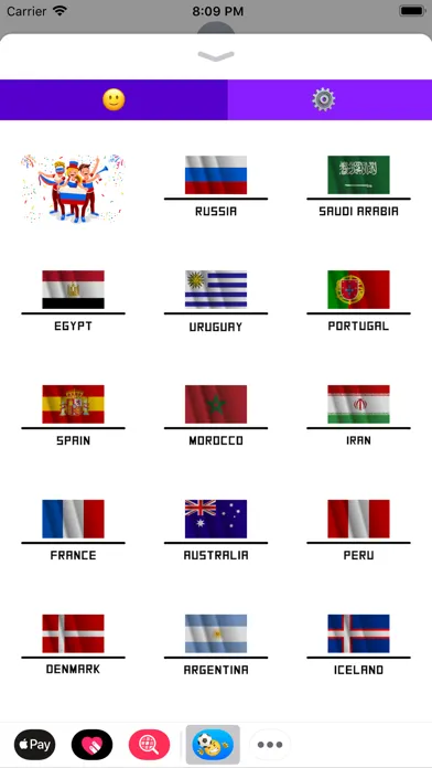 Tangkapan skrin Soccer Emoji Stickers