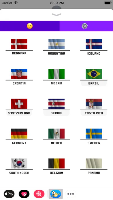 Tangkapan skrin Soccer Emoji Stickers