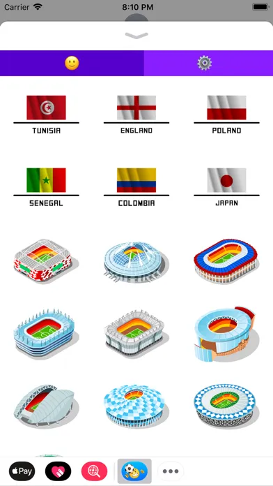 Tangkapan skrin Soccer Emoji Stickers