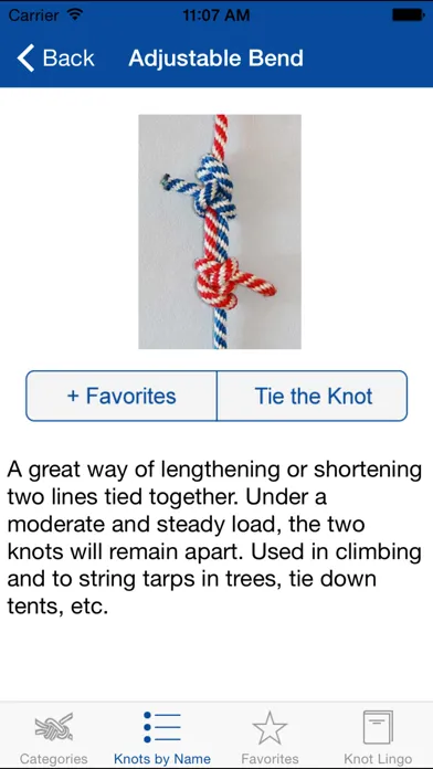ภาพหน้าจอของ Knot Guide