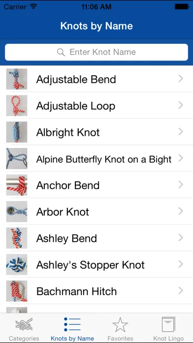 ภาพหน้าจอของ Knot Guide