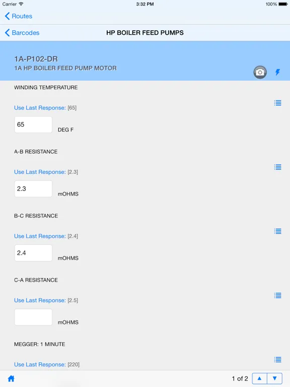 Ảnh chụp màn hình của WebView Data Collector iPad 