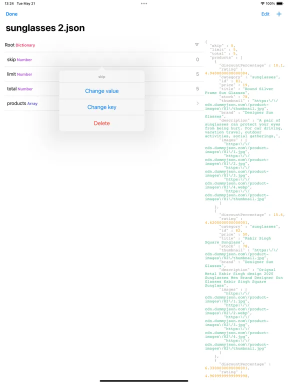JSONEditor - JSON Viewer iPad  Screenshots