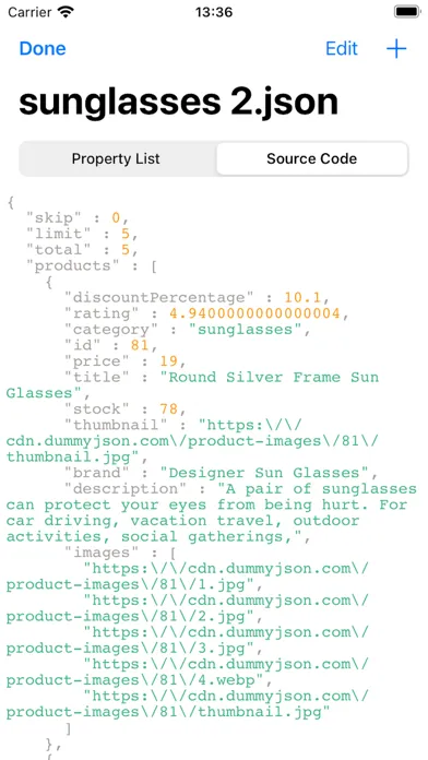JSONEditor - JSON Viewer Screenshots