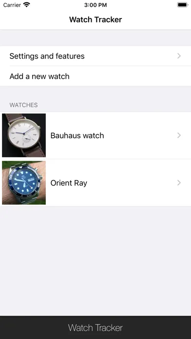Captures d'écran de Watch Tracker