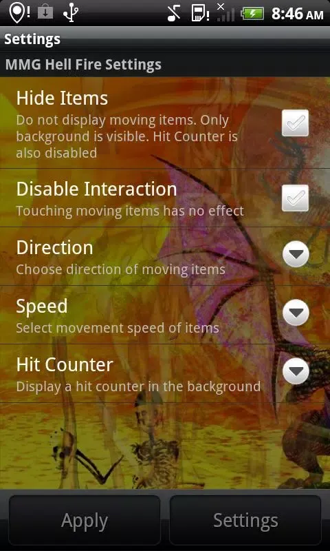 Dragon Fire Live Wallpaper 스크린샷