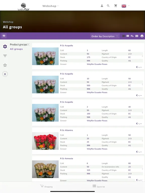Welyflor WebApp iPad 應用截圖