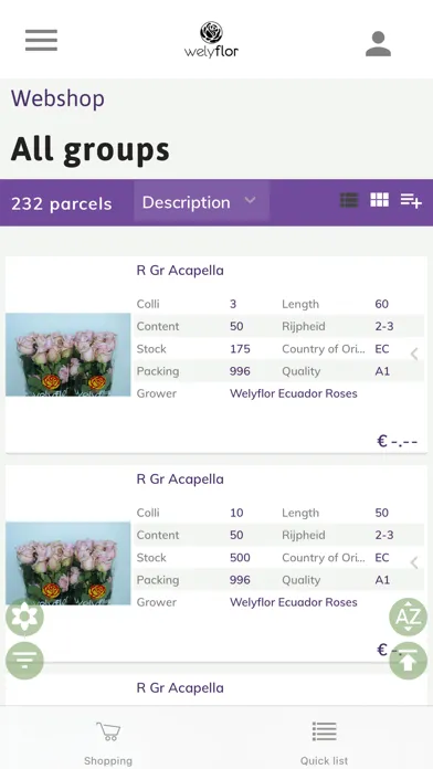 Welyflor WebApp應用截圖