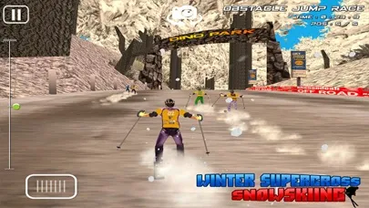 Capturas de tela do Winter Super Cross SnowSkiing - Free 3D Snow Water Racing Madness Game