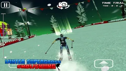 Capturas de tela do Winter Super Cross SnowSkiing - Free 3D Snow Water Racing Madness Game