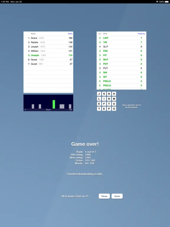 Word Social iPad  스크린샷