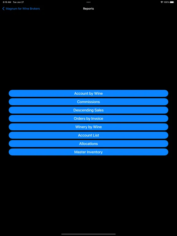 iMagnum for Wine Brokers iPad  سکرین شاٹس