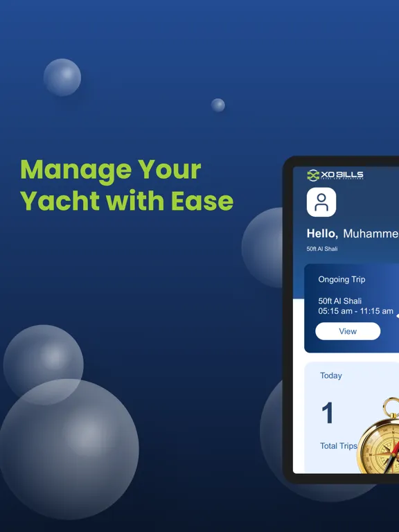 تصاویر XO BILLS Yacht Management iPad 