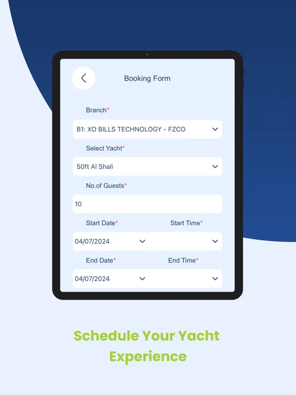تصاویر XO BILLS Yacht Management iPad 