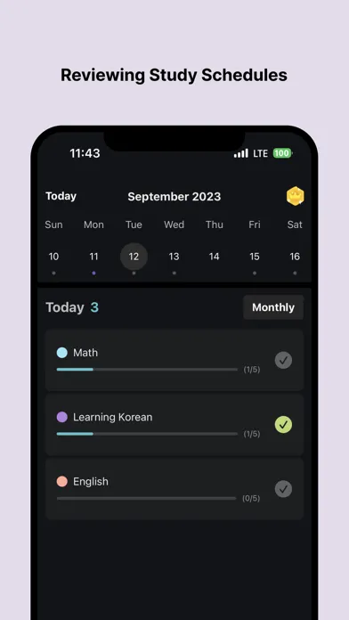 Zrzuty ekranu RelePlanner - Study Planner