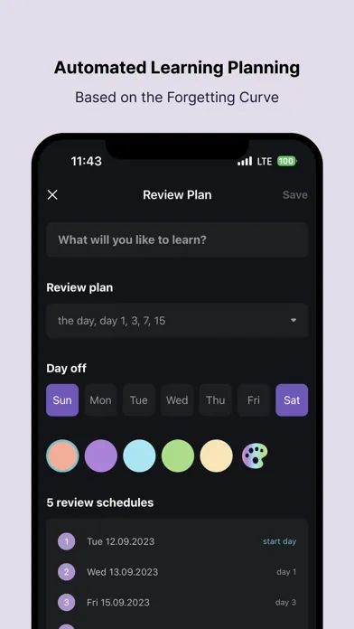 Zrzuty ekranu RelePlanner - Study Planner