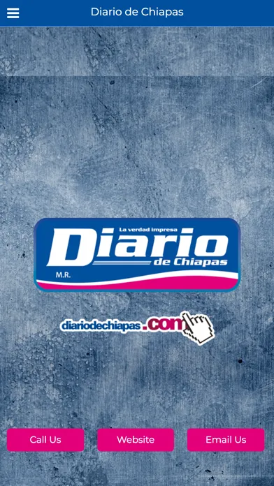 Capturas de tela do Diario de Chiapas