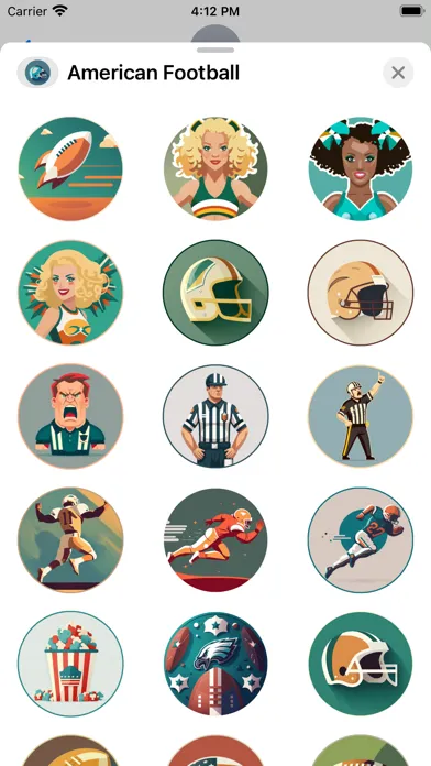 American Football Sticker Set Ekran Görüntüleri