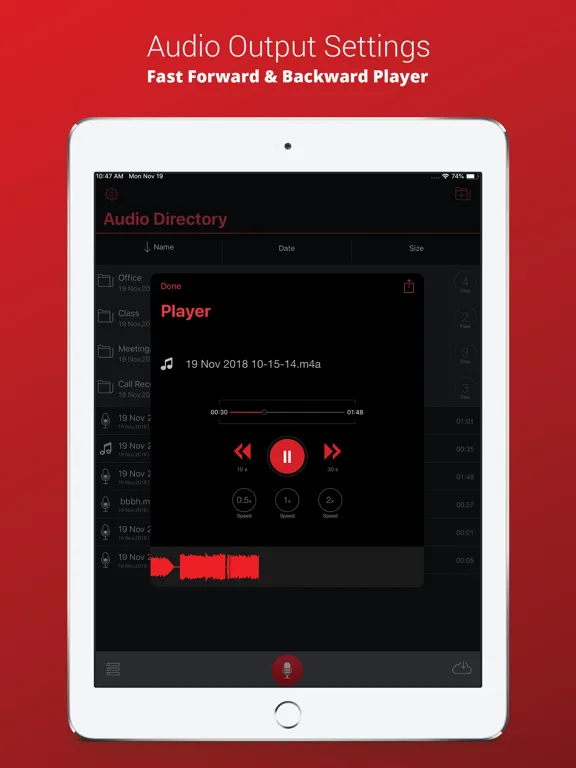 Capturas de pantalla de Recorder Plus : Voice Recorder iPad 