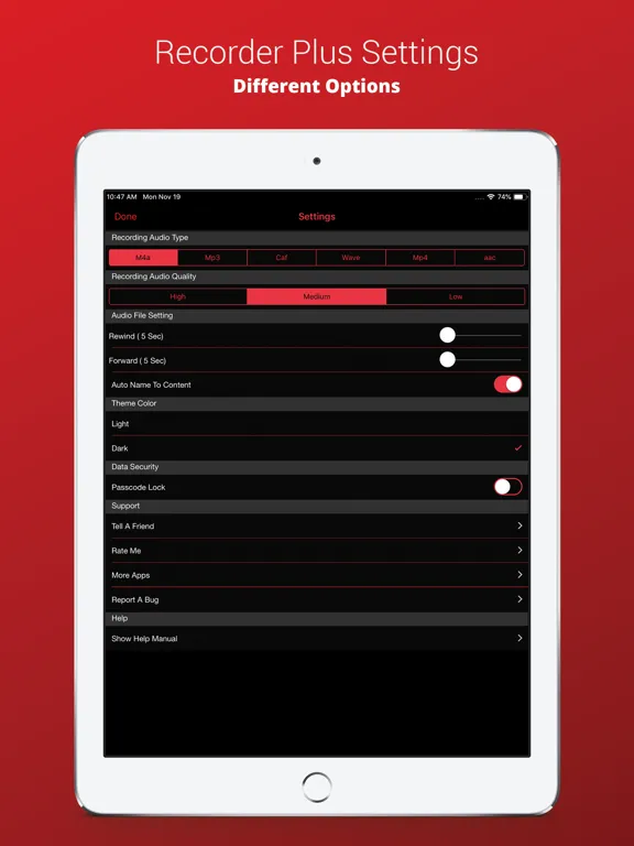 Capturas de pantalla de Recorder Plus : Voice Recorder iPad 