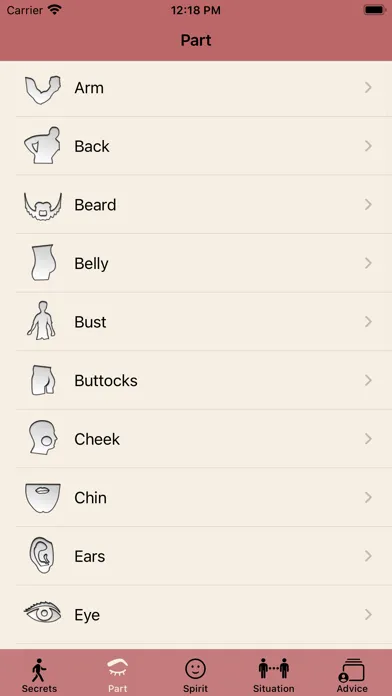 Tangkapan layar Body Secrets