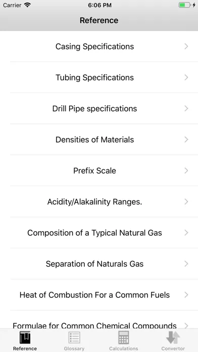 Capturas de tela do OIL & GAS REFERENCE