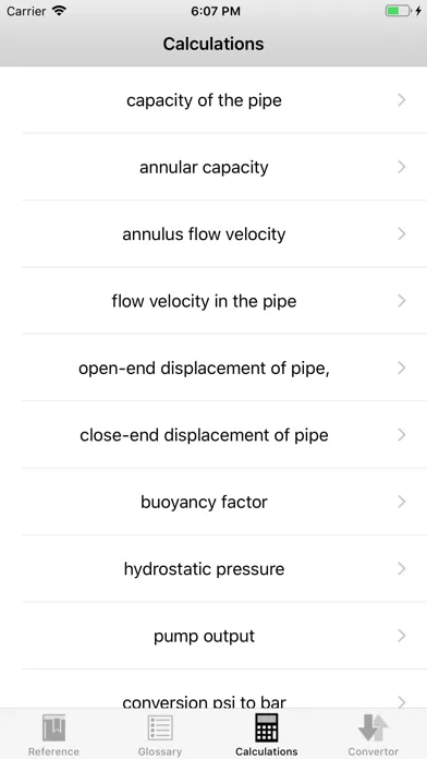 Capturas de tela do OIL & GAS REFERENCE