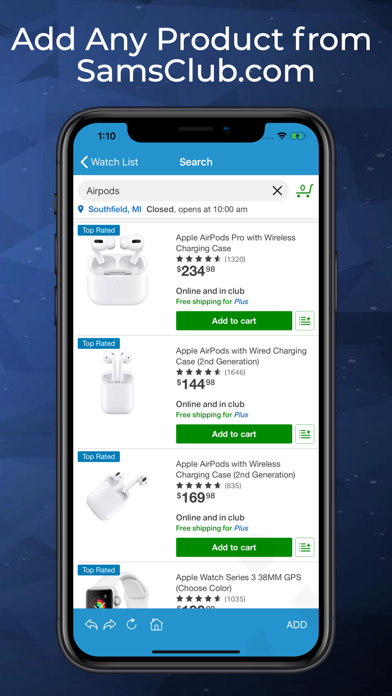 Zrzuty ekranu Price Tracker for Sam's Club