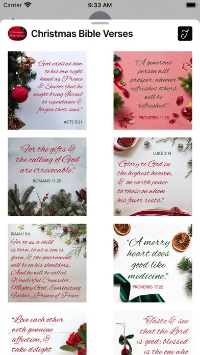 Christmas Bible Verses Sticker Screenshots