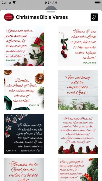 Christmas Bible Verses Sticker Screenshots