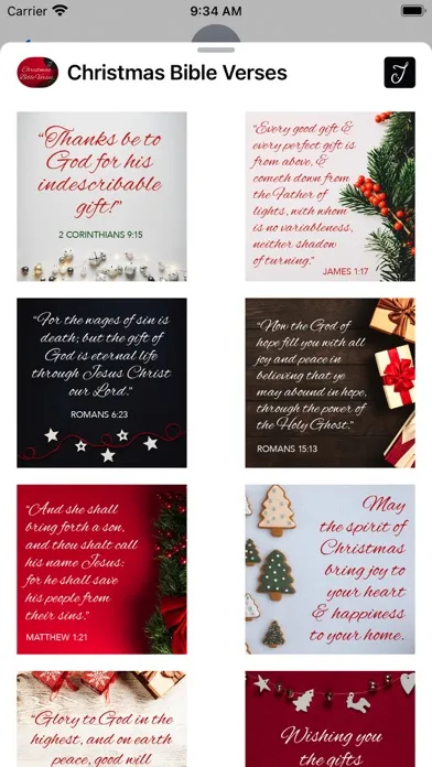 Christmas Bible Verses Sticker Screenshots