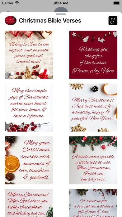 Christmas Bible Verses Sticker Screenshots