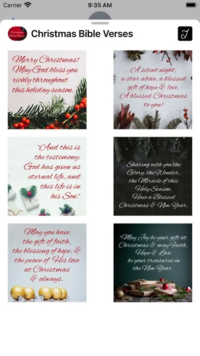 Christmas Bible Verses Sticker Screenshots
