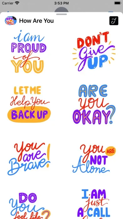 How Are You Stickers Screenshots