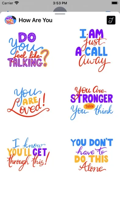 How Are You Stickers Screenshots