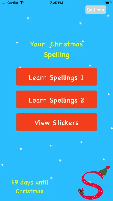 Tangkapan layar Your Christmas Spelling Test