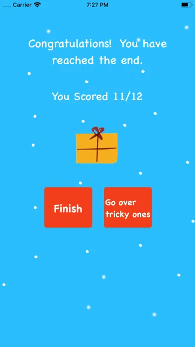 Tangkapan layar Your Christmas Spelling Test