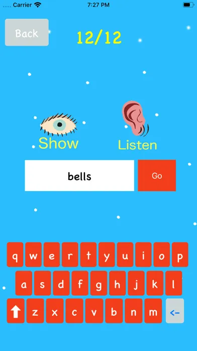 Tangkapan layar Your Christmas Spelling Test