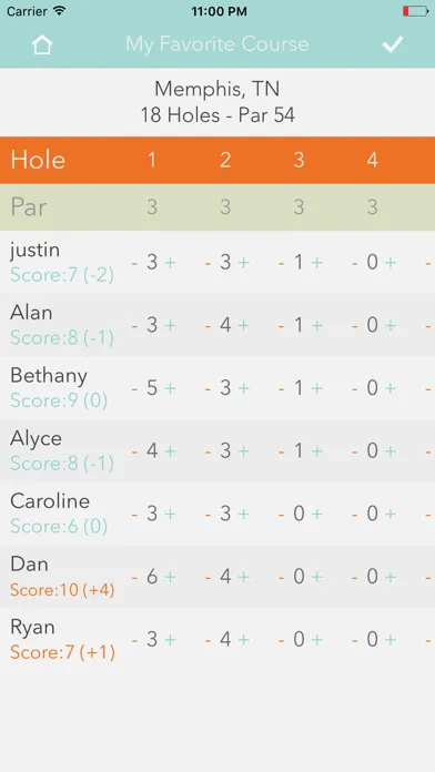 iDisc Golf Scorecard سکرین شاٹس