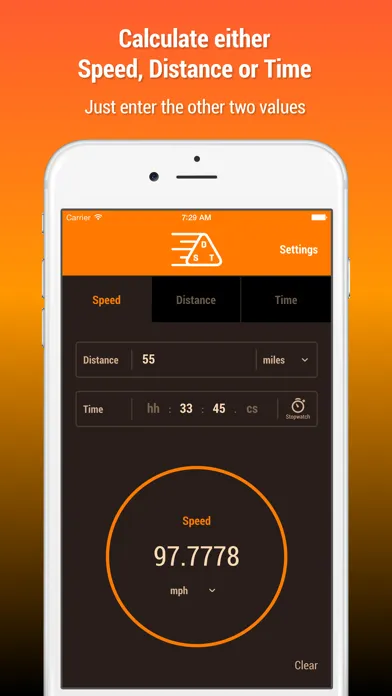 Speed Distance Time Calculator Screenshots