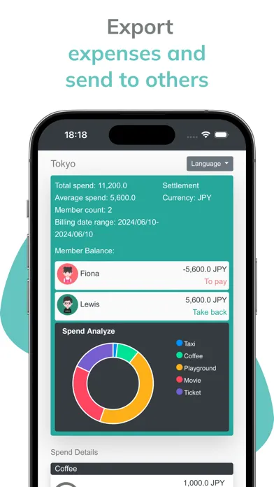 GoDutch: group bills tracker スクリーンショット