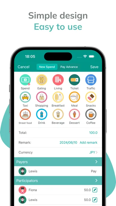 GoDutch: group bills tracker スクリーンショット