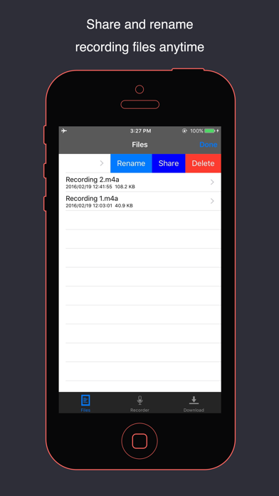 VoiceHD - voice recorder スクリーンショット