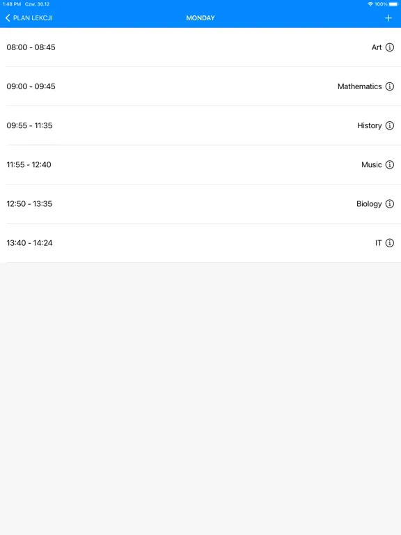 صور Gradebook - Dzienniczek iPad 