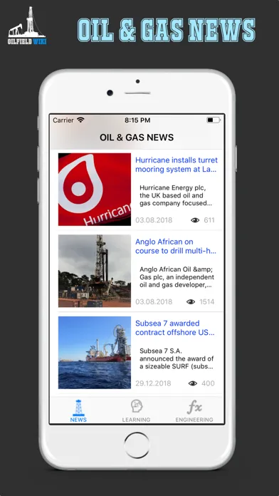 Captures d'écran de Oil & Gas News